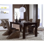 Esszimmereinrichtung - Essgruppe mit Rattan Freischwinger