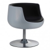 Club Lounge-Sessel - rund modern, weiß schwarz