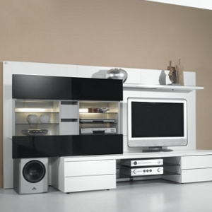 Wohnzimmereinrichtung - Wohnwand TV-Rack - Studio-Concept Wohnzimmereinrichtung - Wohnwand TV-Rack - Studio-Concept